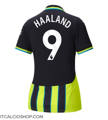 Manchester City Erling Haaland #9 Seconda Maglia Femmina 2024-25 Manica Corta